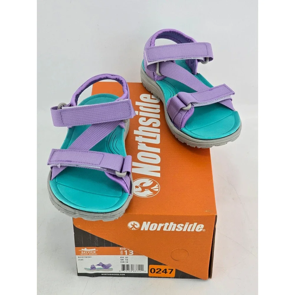 Northside Bayview Sport Sandal Kids 13 Lilac Purple Teal Strappy‎ -New
